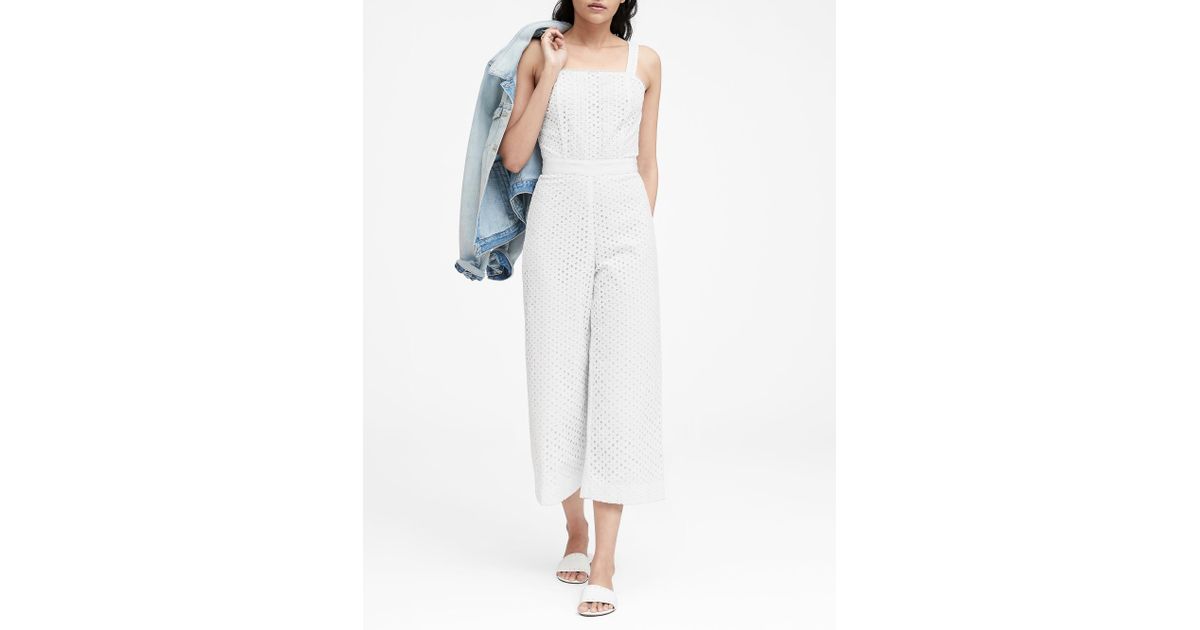 banana republic white jumpsuit