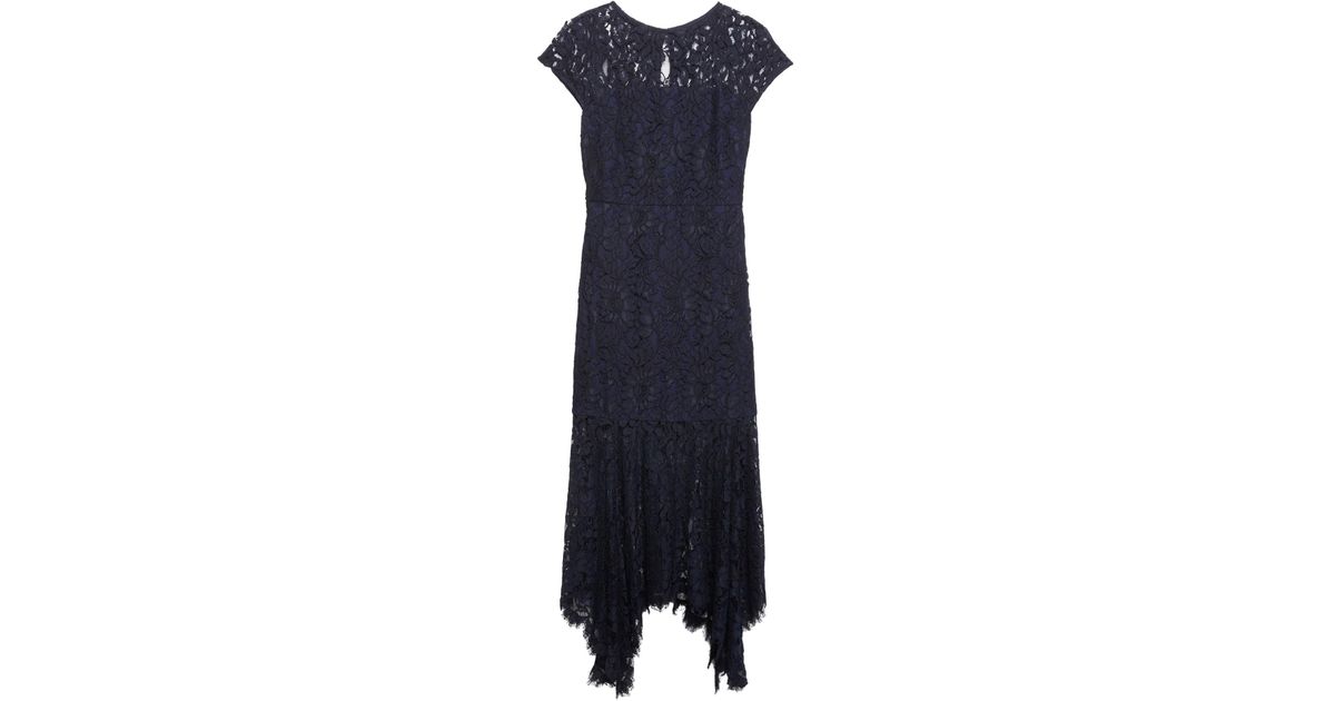 lace trumpet midi dress