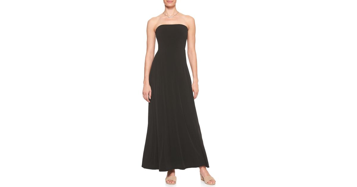 black tube top maxi dress