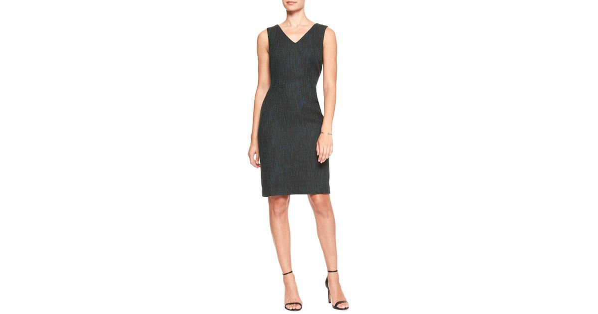 banana republic black sheath dress