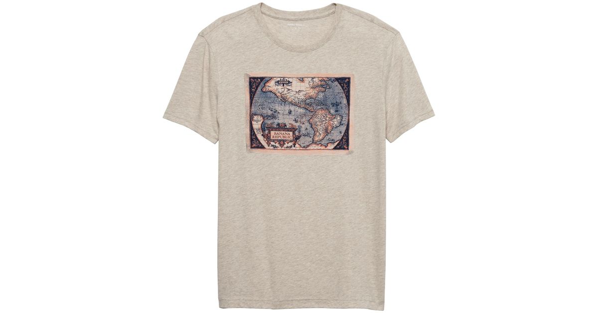 banana republic map t shirt