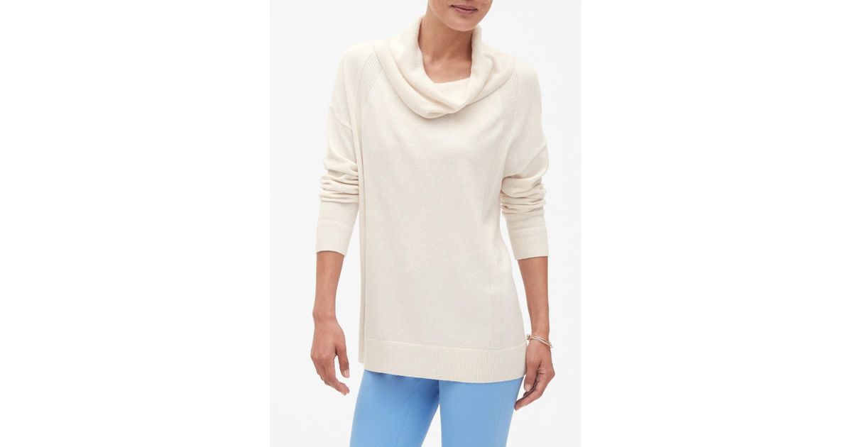Banana Republic Heritage Cable Knit Striped Cowlneck Sweater Size Large NWT
