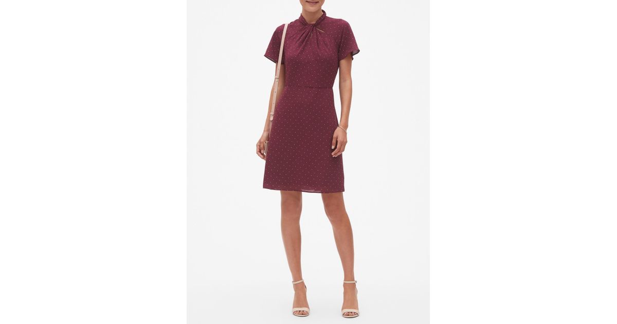 banana republic burgundy dress