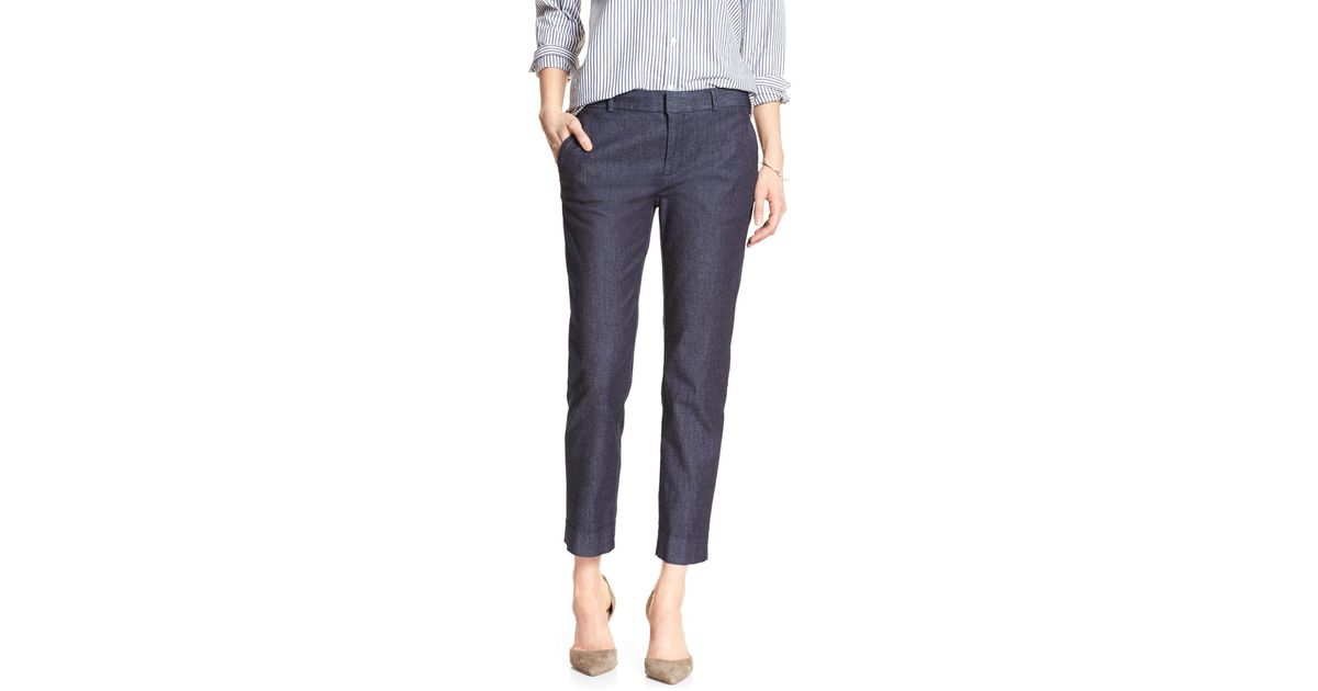 Avery Denim Tailored Ankle Pant 
