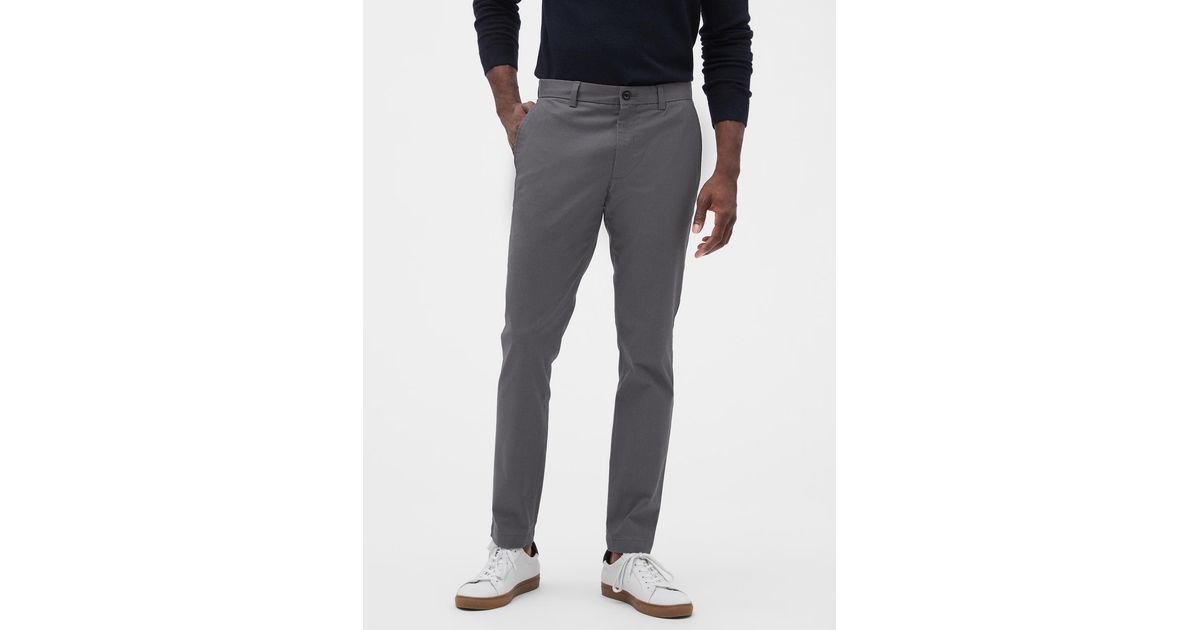 Banana Republic Factory Fulton Skinny-fit Stretch Geo Print Chino in Gray for Men - Lyst