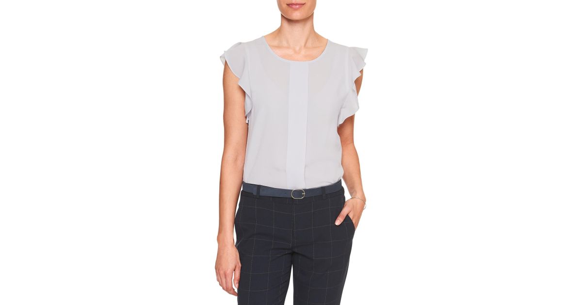 banana republic ruffle sleeve top