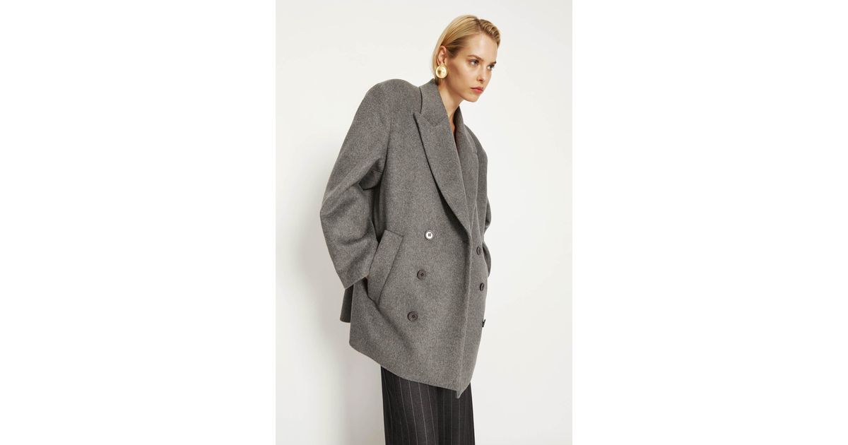 Bardot Classic Oversized Hailey Coat in Blue | Lyst