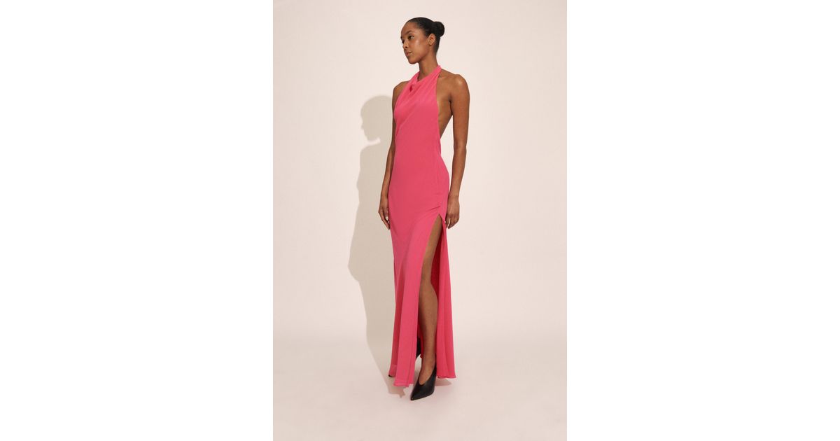 Bardot Similina Halter Maxi Dress in Pink | Lyst