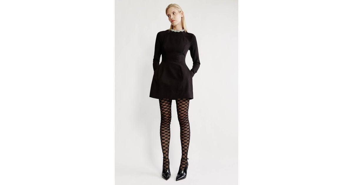 Bardot Delphi Long Sleeve Mini Dress in Black | Lyst
