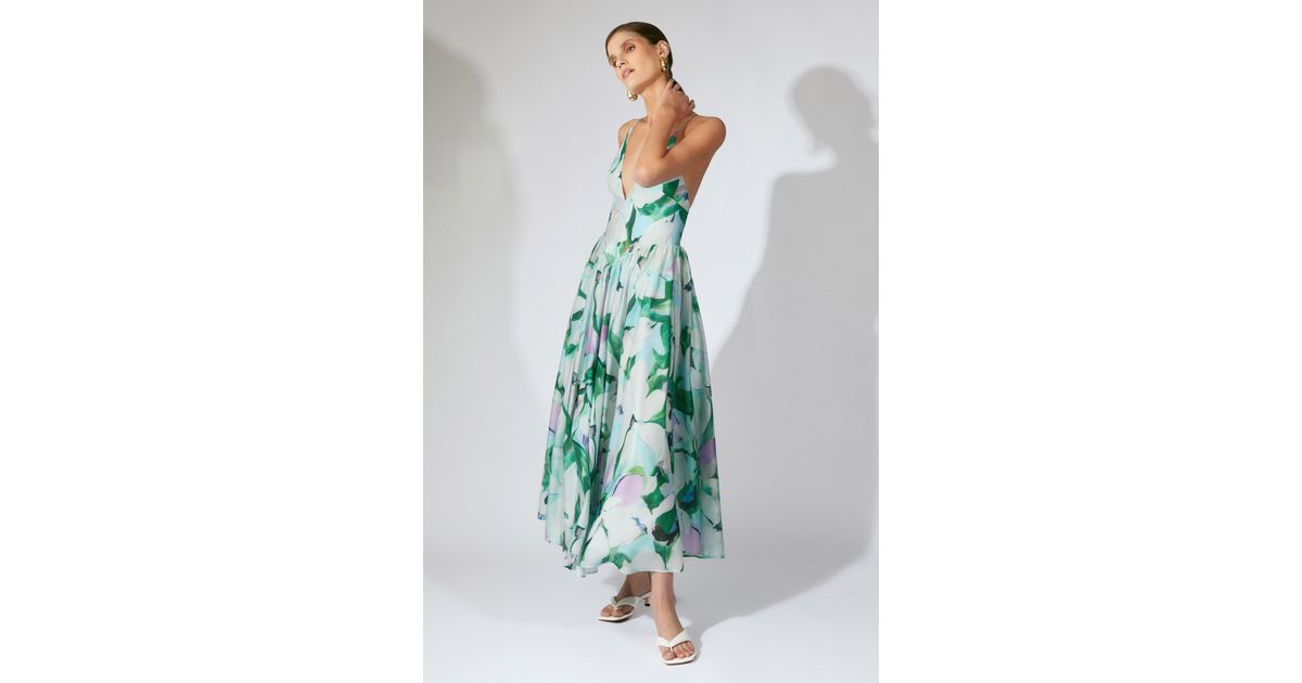Bardot Arletha Halter Maxi Dress in Green | Lyst
