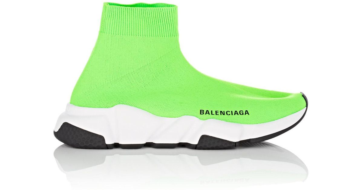 balenciaga sock shoes green