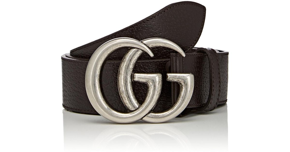 Gucci Double G Buckle Leather Belt in Dark Brown,Silver (Brown) - Lyst