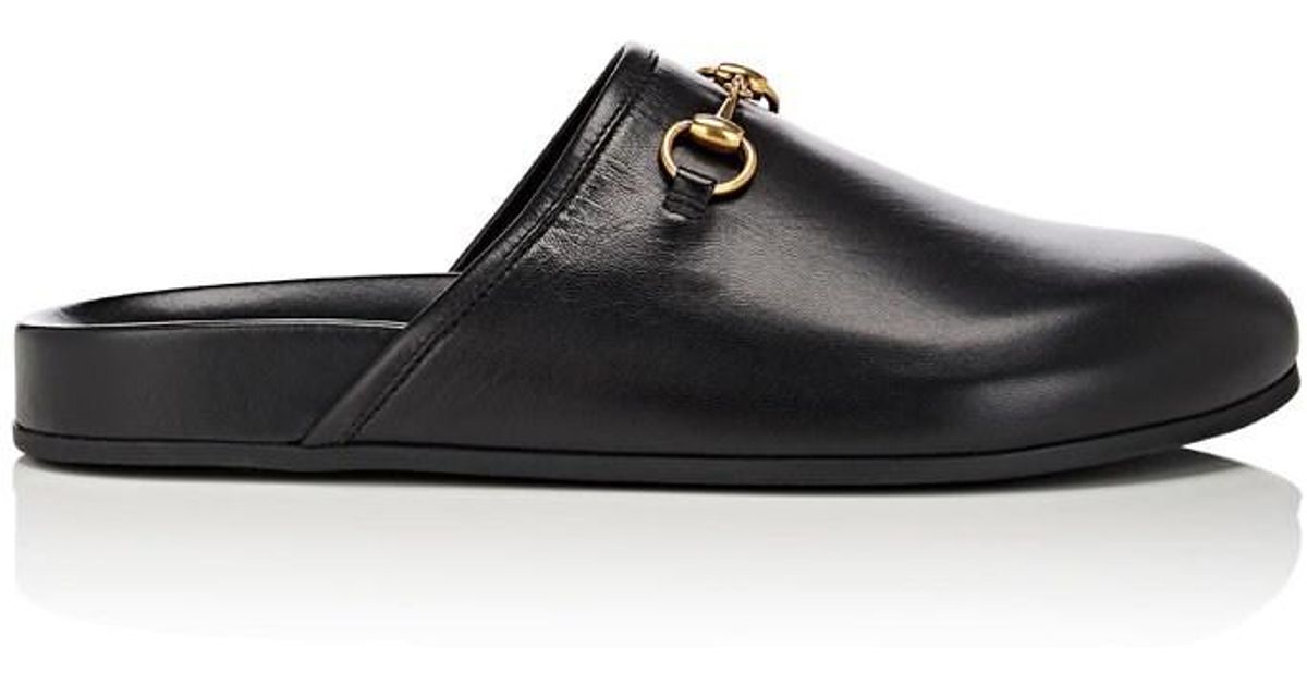 gucci river leather clogs