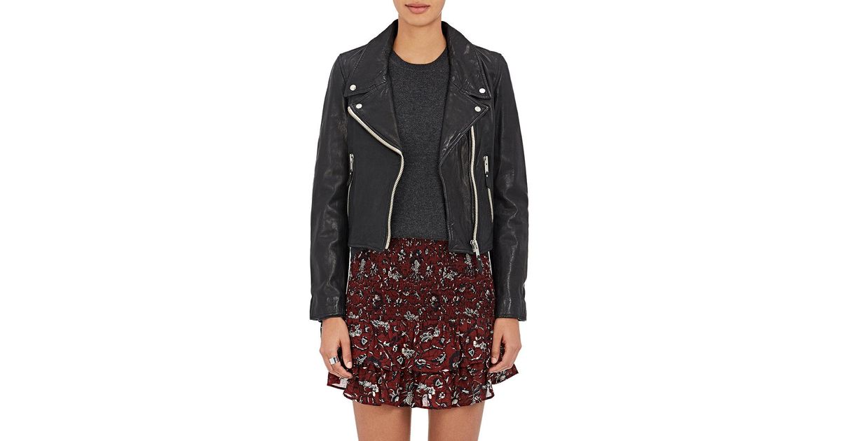 Étoile Isabel Marant Black Aken Leather Moto Jacket