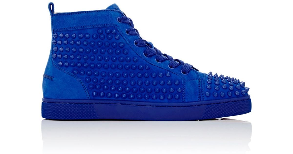 Christian Louboutin Suede Men's Louis Flat Sneakers in Blue for Men - Lyst