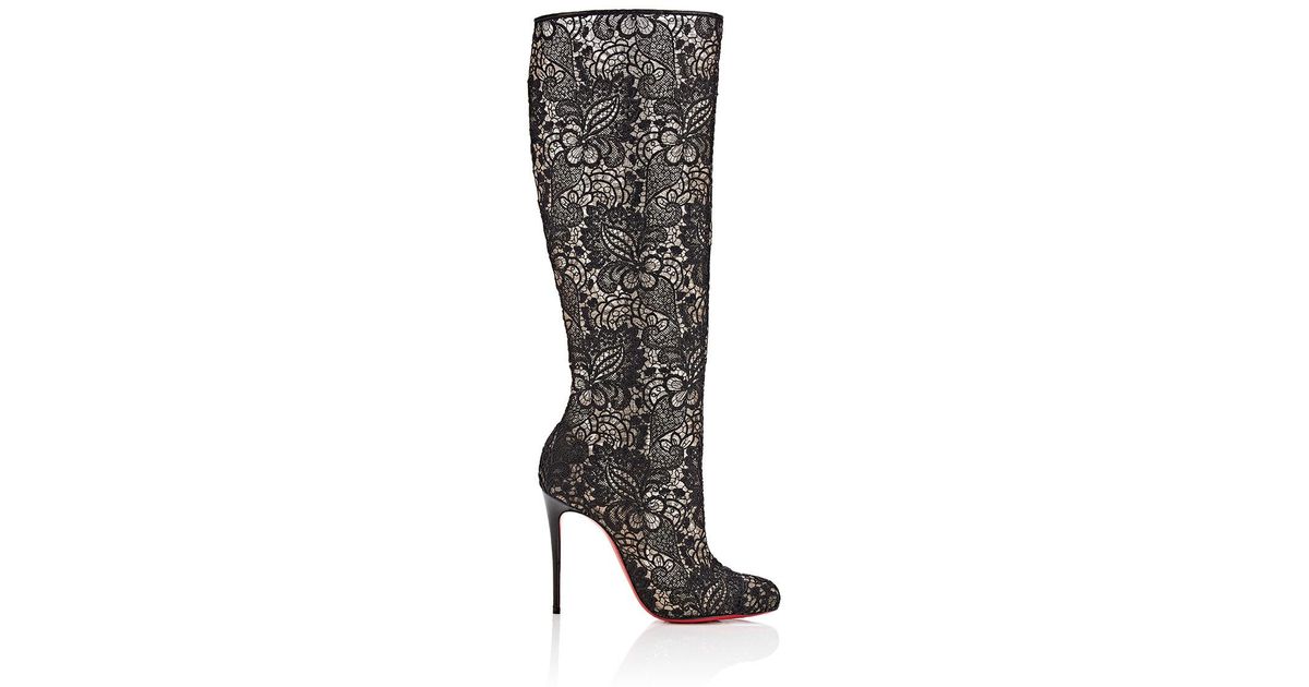 christian louboutin lace boots
