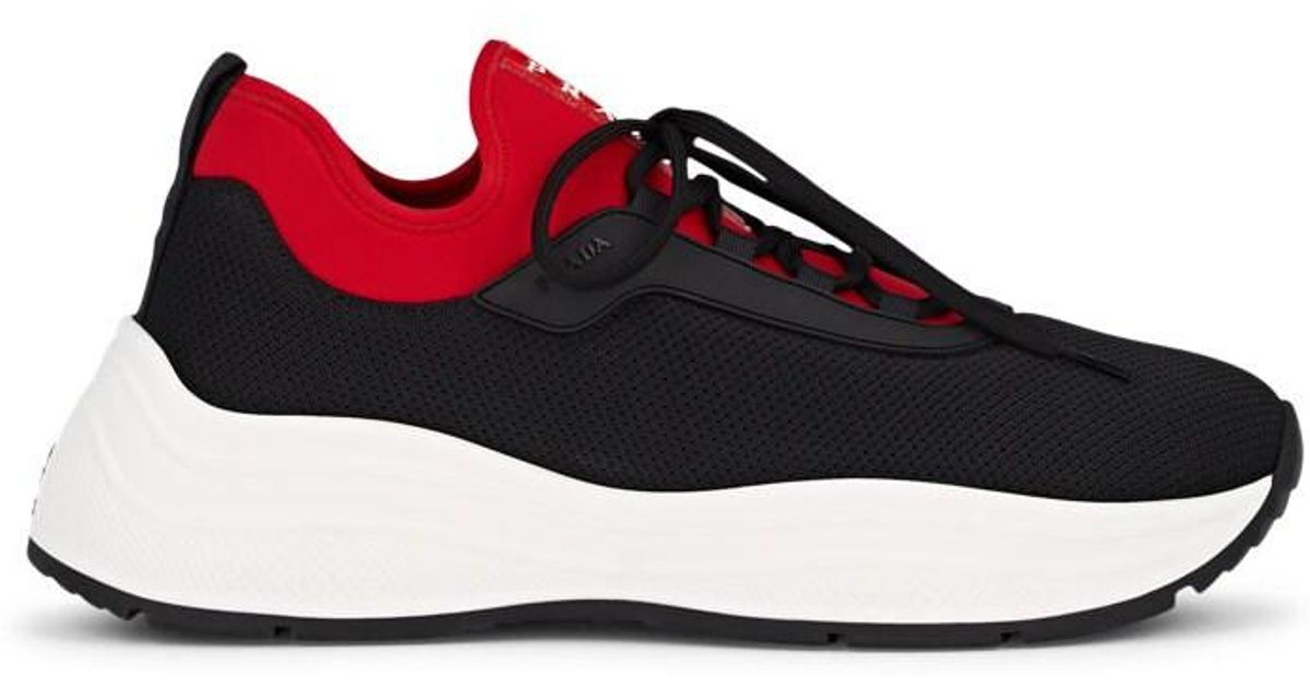 prada mesh and neoprene sneakers