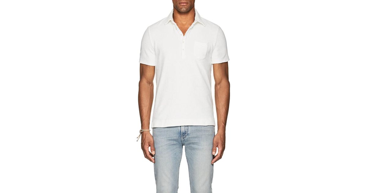 french terry polo shirt