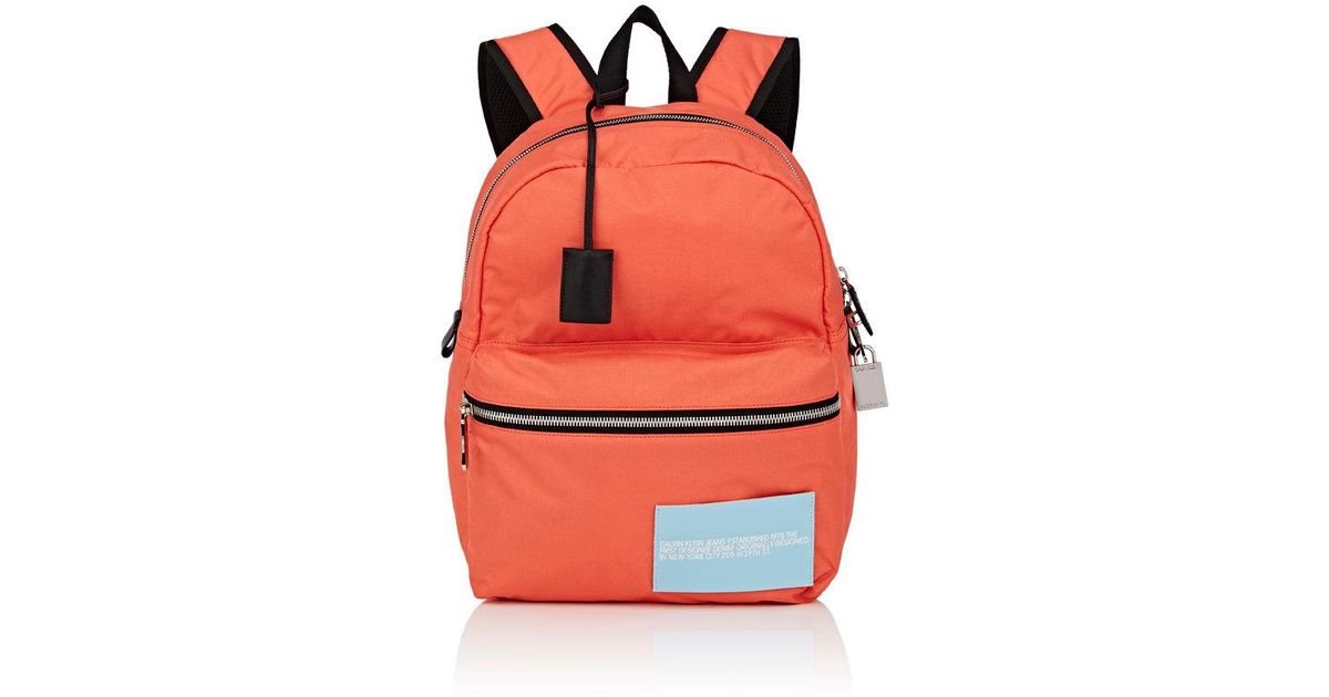 calvin klein orange backpack