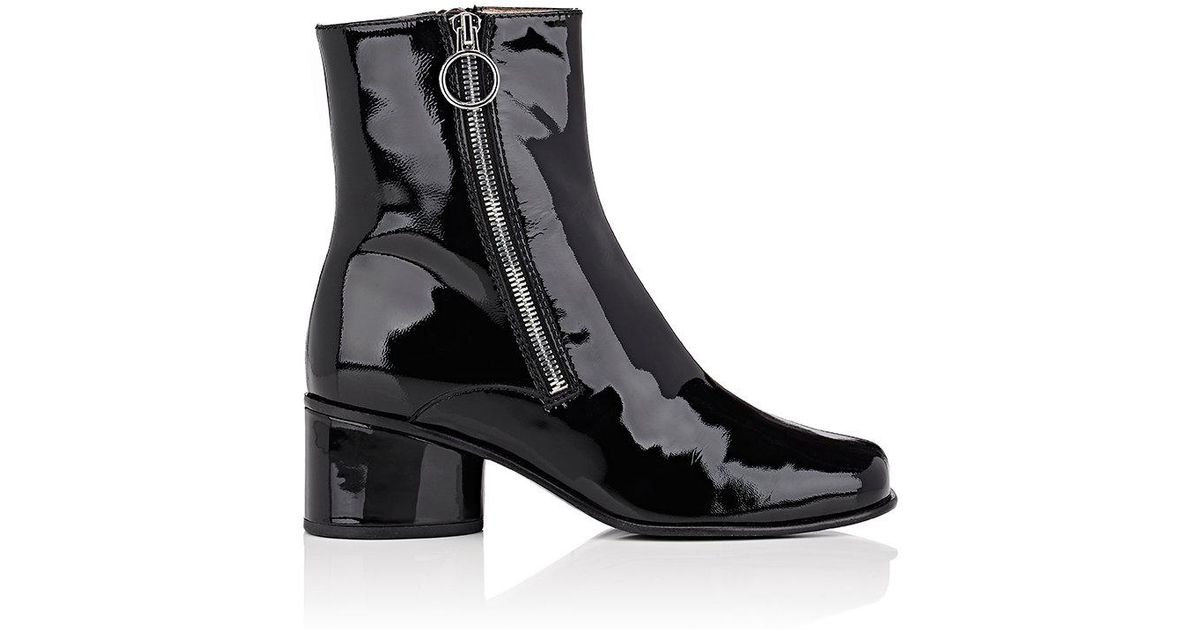 marc jacobs patent leather ankle boots