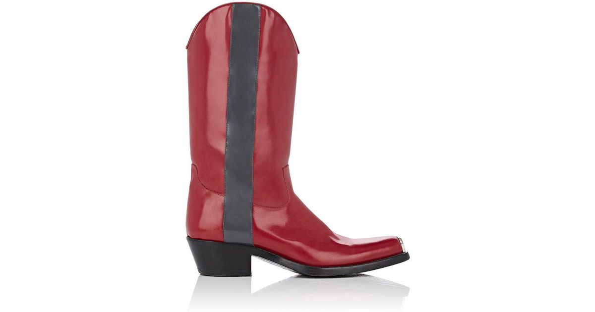 red calvin klein boots