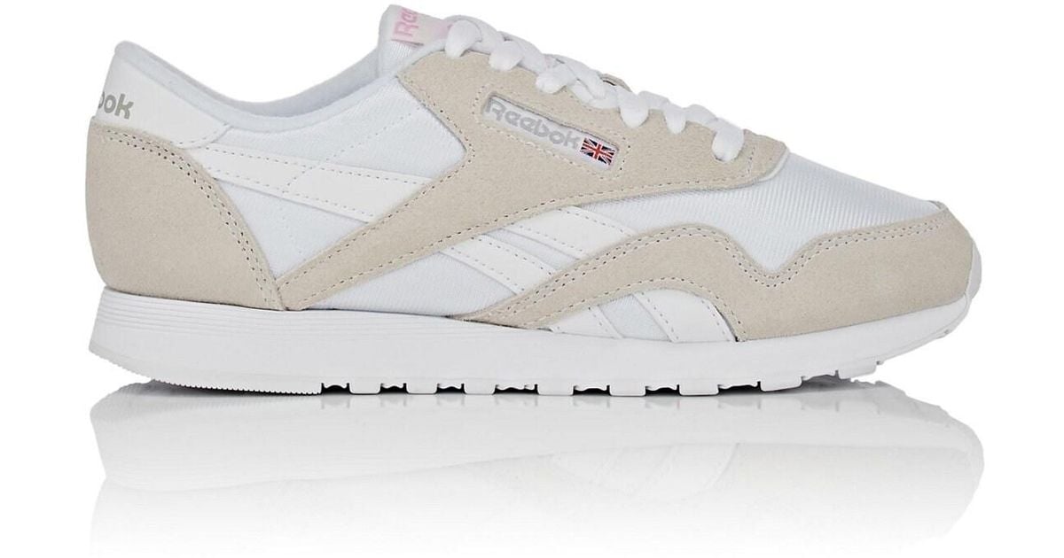 reebok classic nylon trainers white