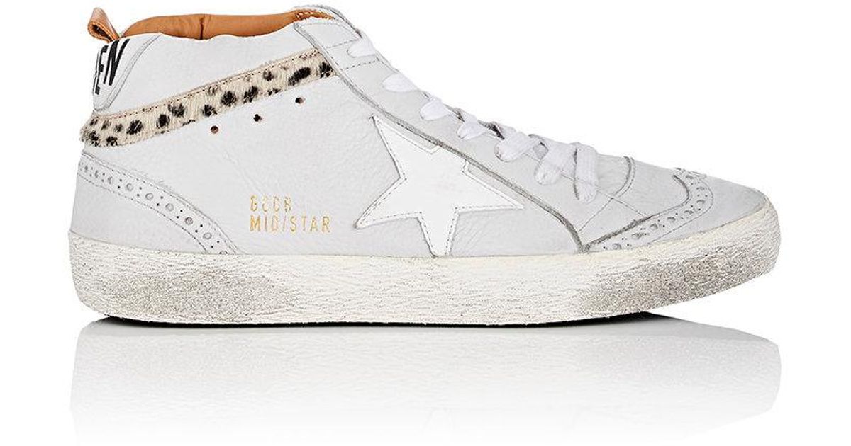 Golden Goose Deluxe Brand Mid Star Leather Sneakers in Light Grey,White ...
