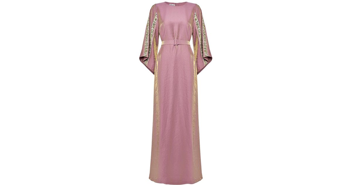 Baruni Long Straight-cut Dress in Pink | Lyst