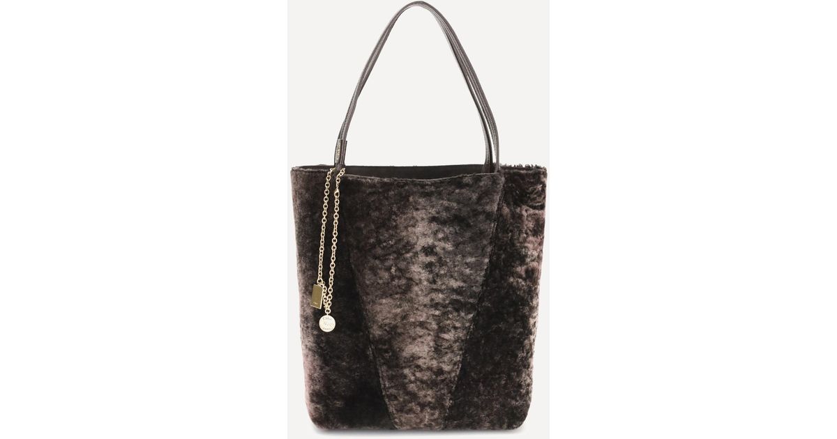Spin Shearling Tote Bag
