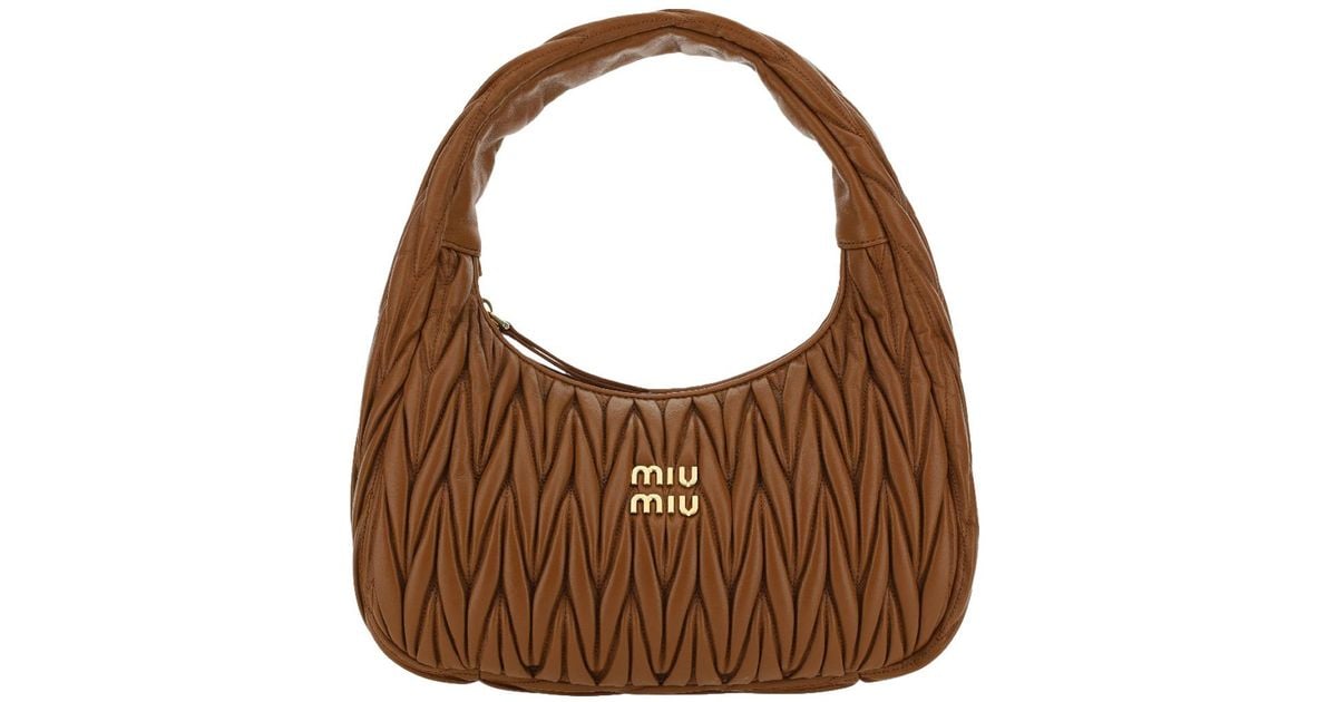Miu Miu Wander Shoulder Bag in Brown