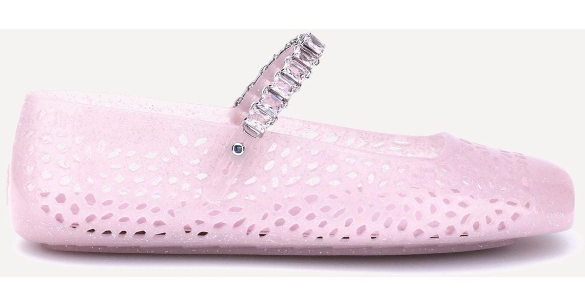 Jimmy Choo Jelly Ballerinas in Pink | Lyst
