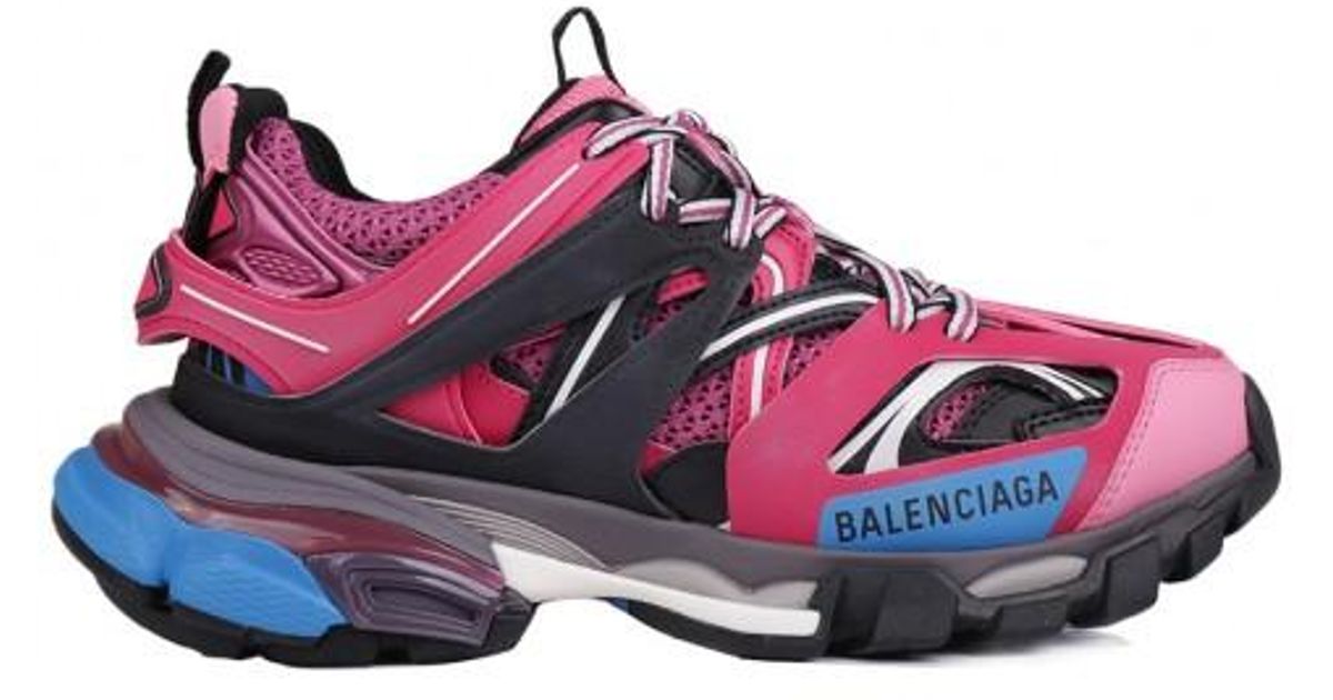 balenciaga track trainers blue and pink