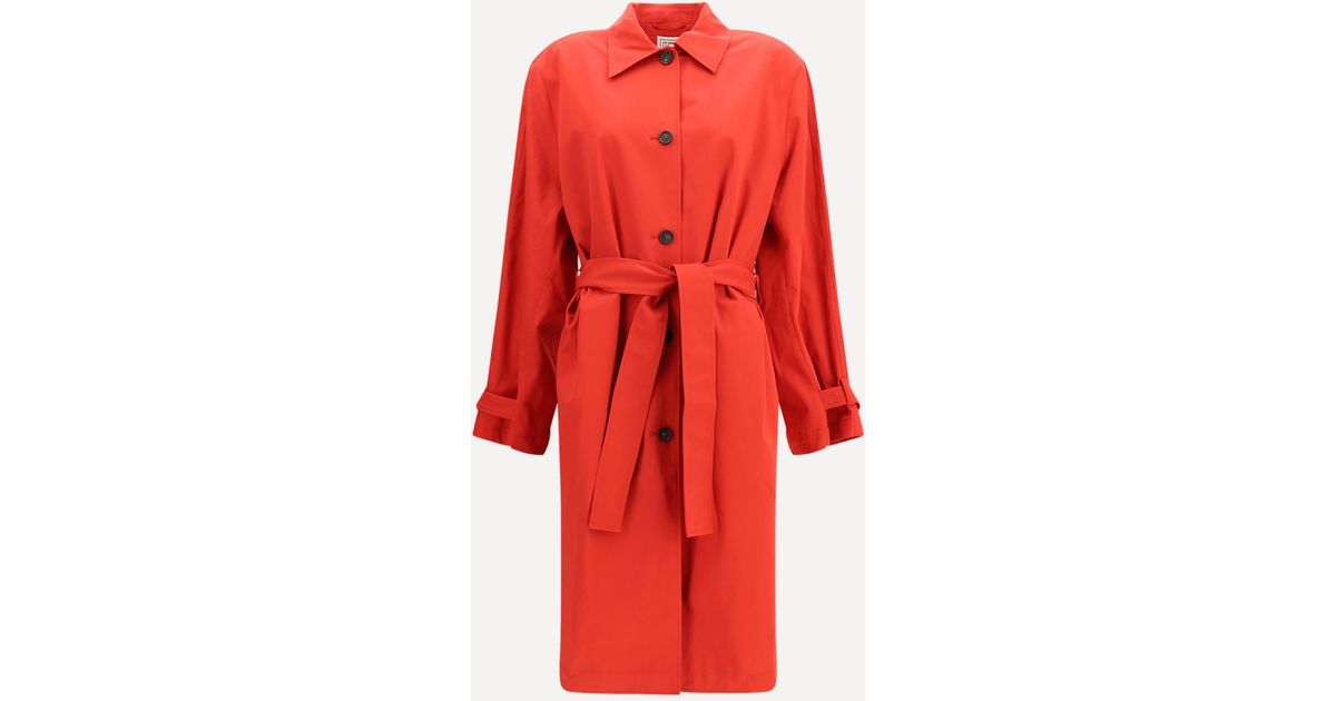 TOTEME Light Spring Trench in Red | Lyst