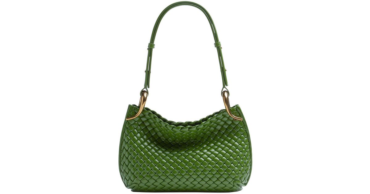 Bottega Veneta Clicker Shoulder Bag in Green | Lyst