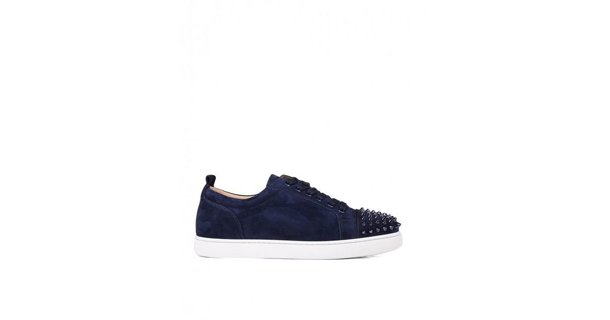 Christian Louboutin Louis Junior Studded Suede Trainers in Blue / Light  Blue (Blue) for Men | Lyst