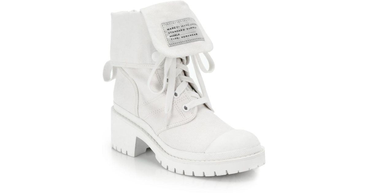 marc jacobs white boots
