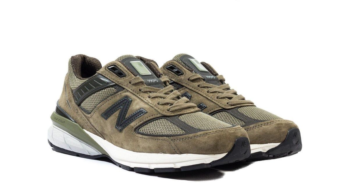 New Balance M990 Made In The Usa Khaki Suede Trainers in Natural for Men -  Lyst