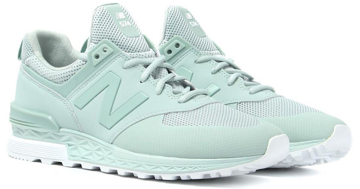 New Balance Synthetic Ms574 Mint Green Trainers for Men - Lyst