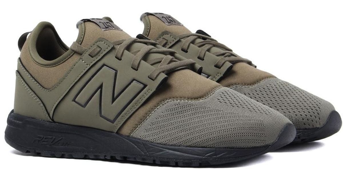 New Balance 247 Khaki Green Trainers for Men Lyst