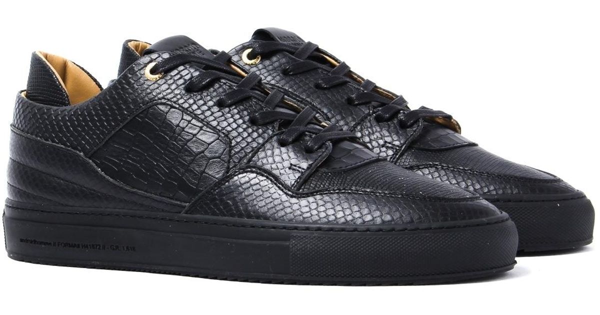 android homme black trainers