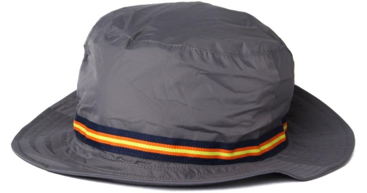 KWay Synthetic Le Vrai 3.0 Pascal Tape Grey Smoke Bucket Hat in Gray for Men Lyst