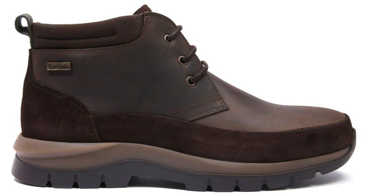 Barbour Underwood Leather Boots in Brown for Men | Lyst