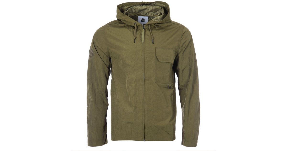 Pretty Green Synthetic Stratford Hooded Overshirt in Khaki (Green) for