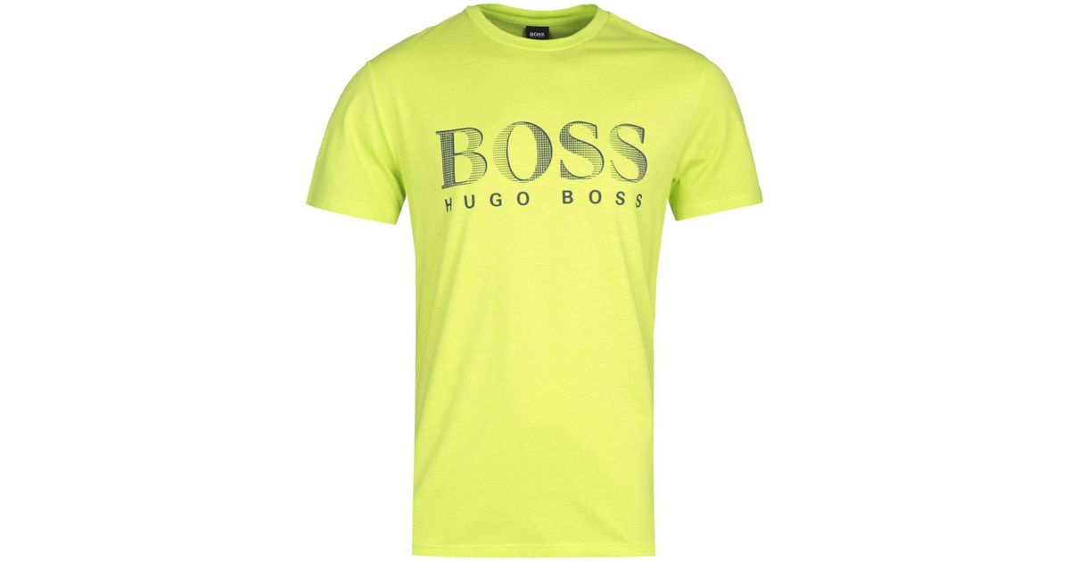 BOSS by HUGO BOSS Cotton Bodywear Rn Uv-protection Bright Lime Green T-shirt  for Men | Lyst