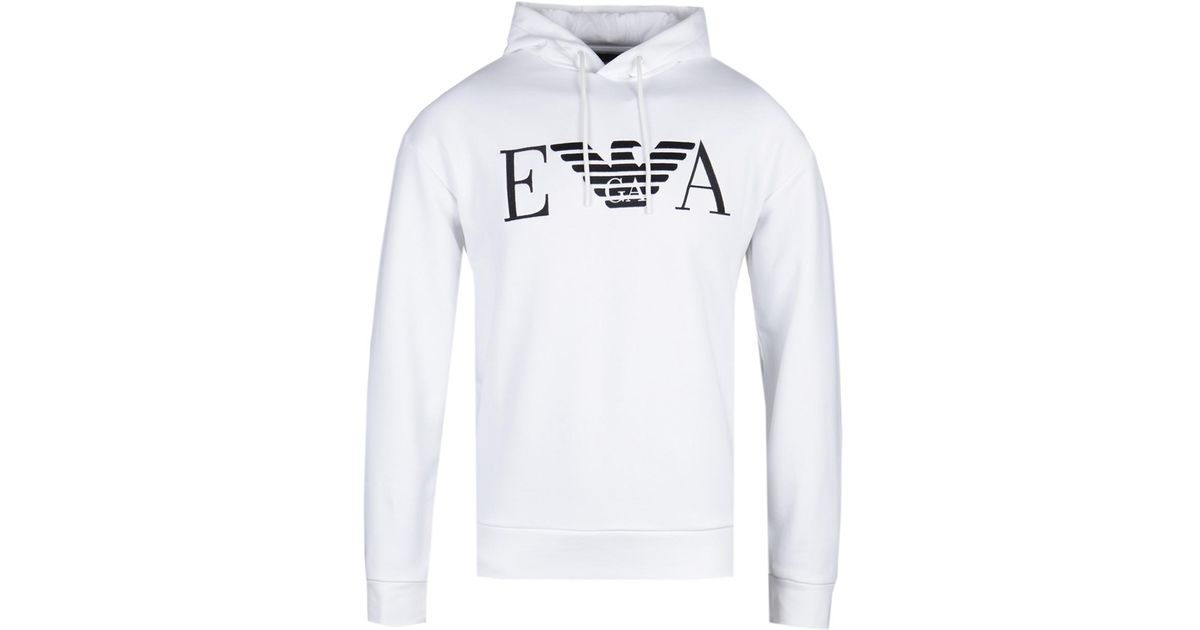 emporio armani white hoodie