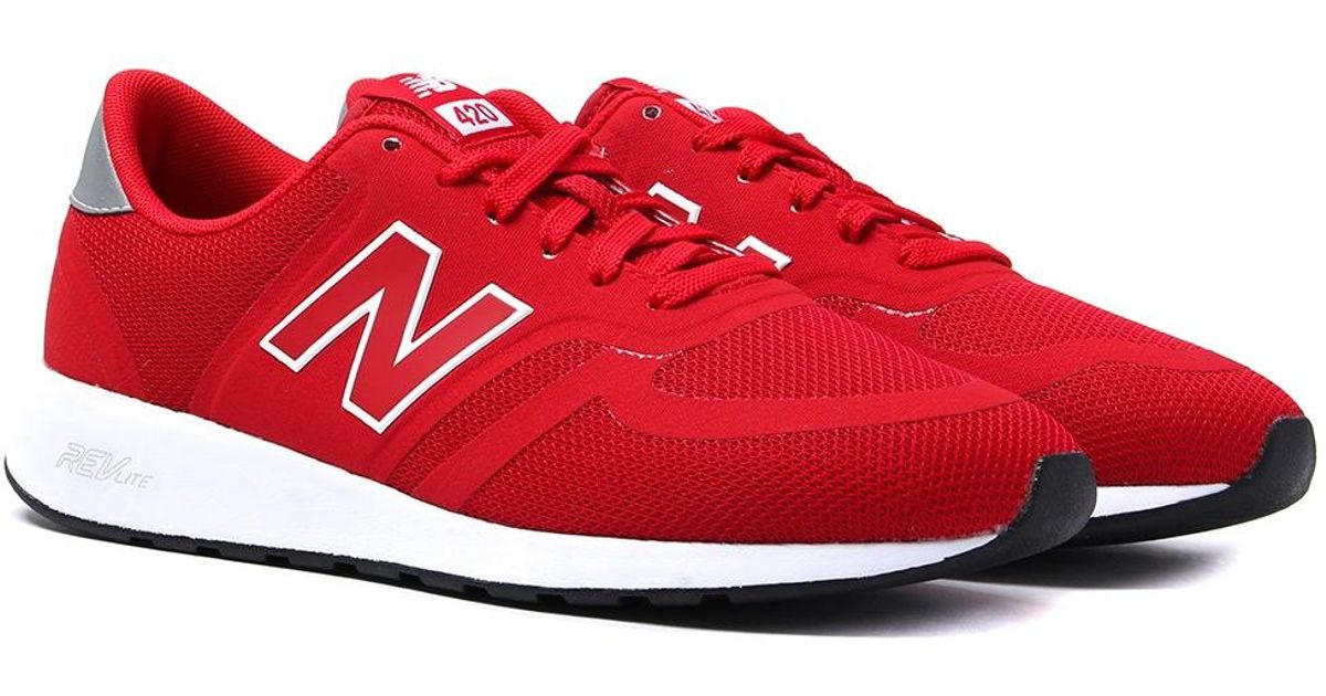 new balance 420 trainers red