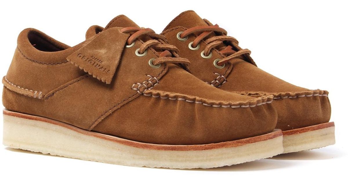 clarks wallace cola suede