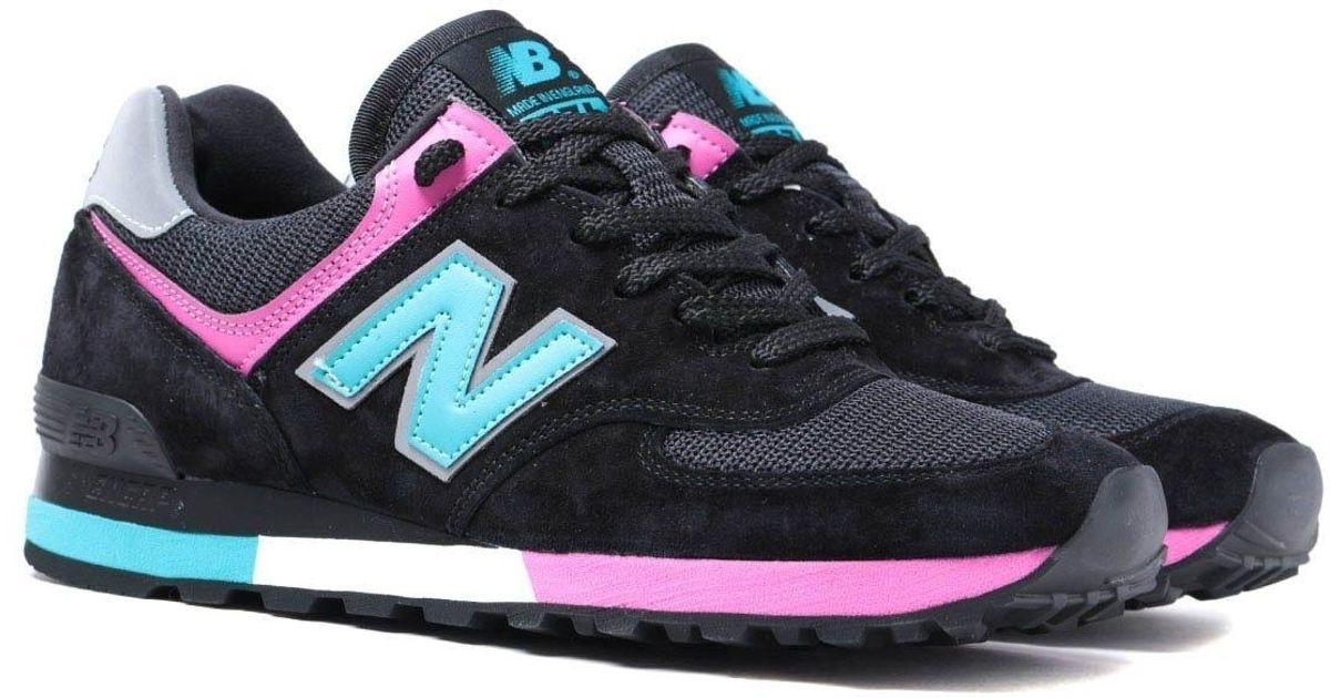 New Balance M576 Made In England Black Lake Blue Suede Trainers For Men Save 30 Lyst