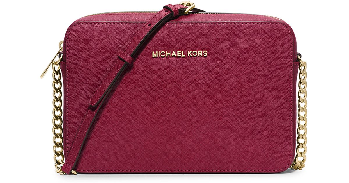 michael kors jet set crossbody red