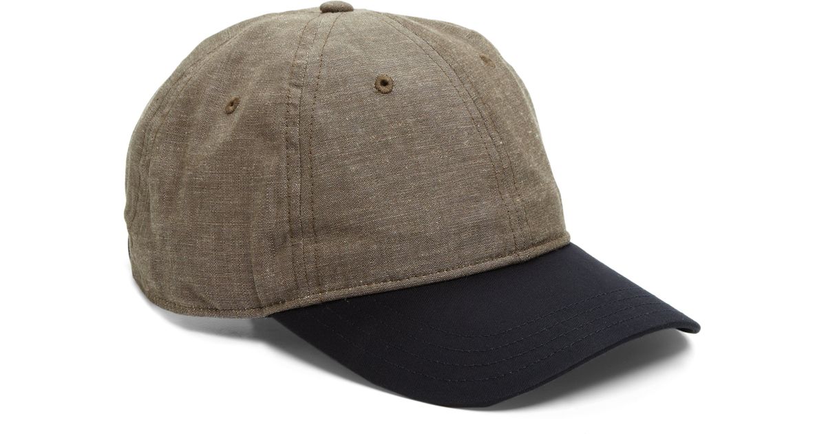 linen baseball cap